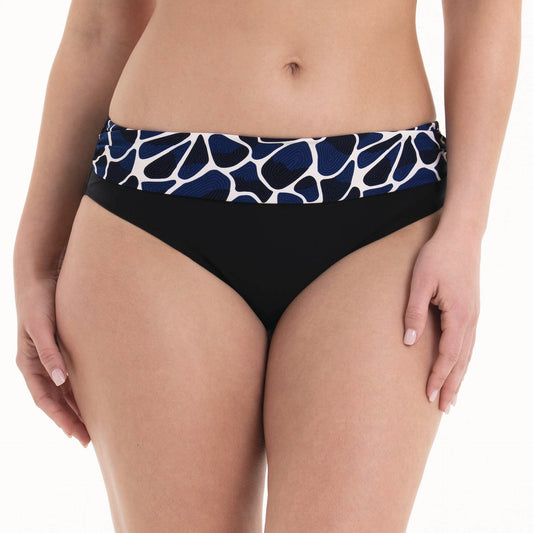 CHIARA Bikini-Hose (Schwarz/Pool Blue)