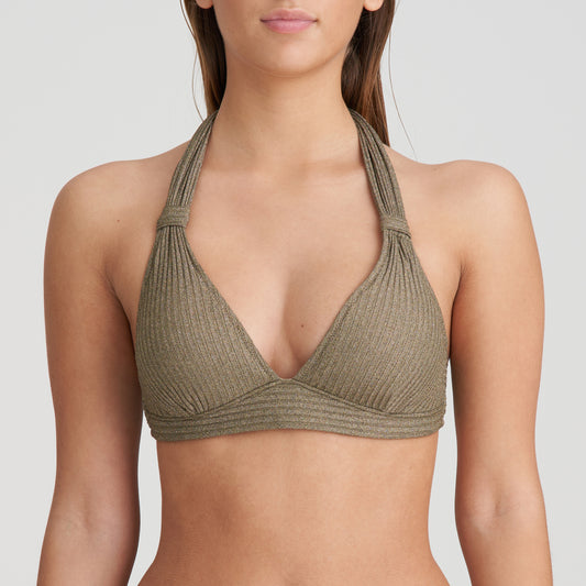 TINJIS Triangel Bikini-Top (Golden Olive)