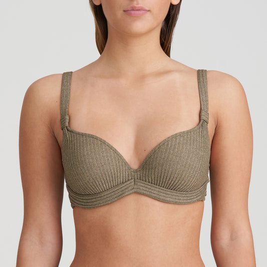 TINJIS Unterlegtes Bikini Top (Golden Olive)