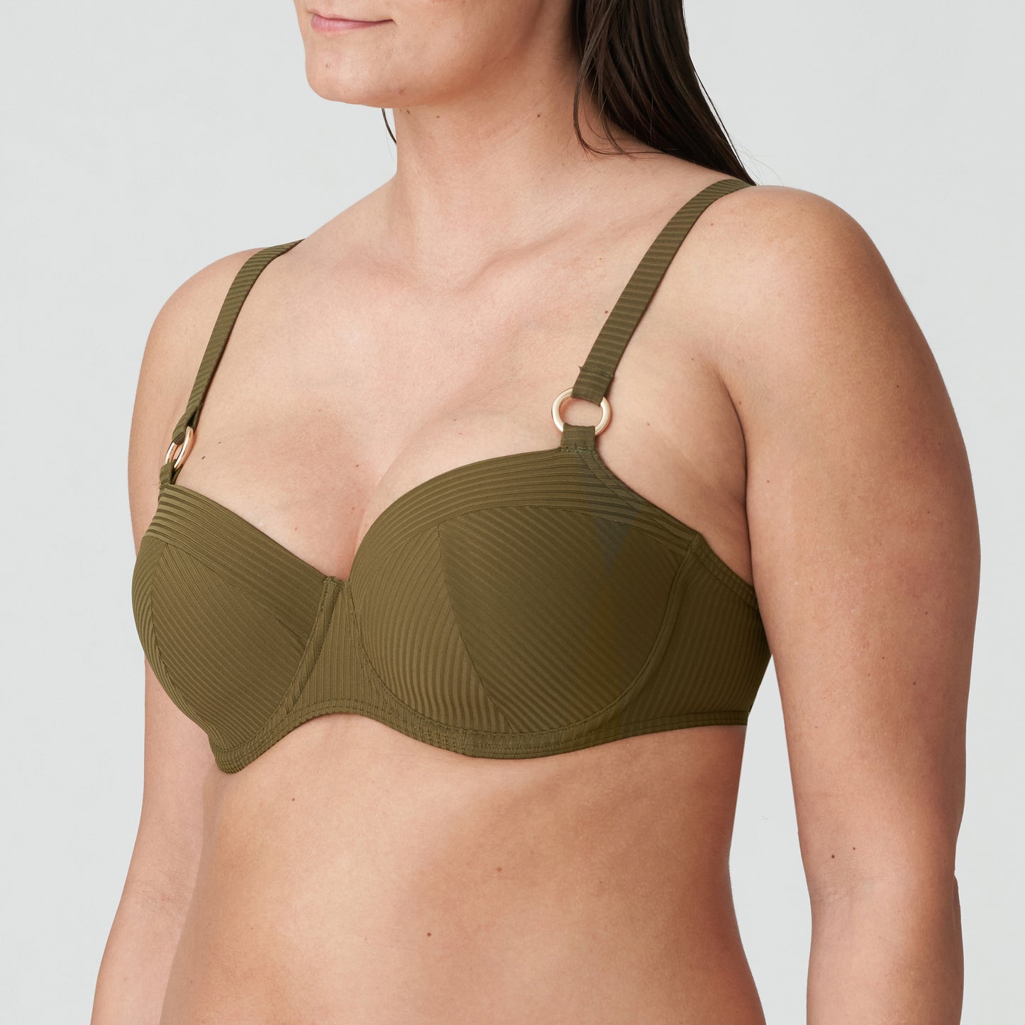 SAHARA Balconette Bikini-Top unterlegt (Olive)