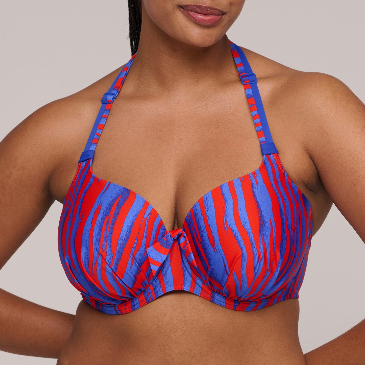 SKUDAI Bikini-Top Herzform (Wild Stripes)