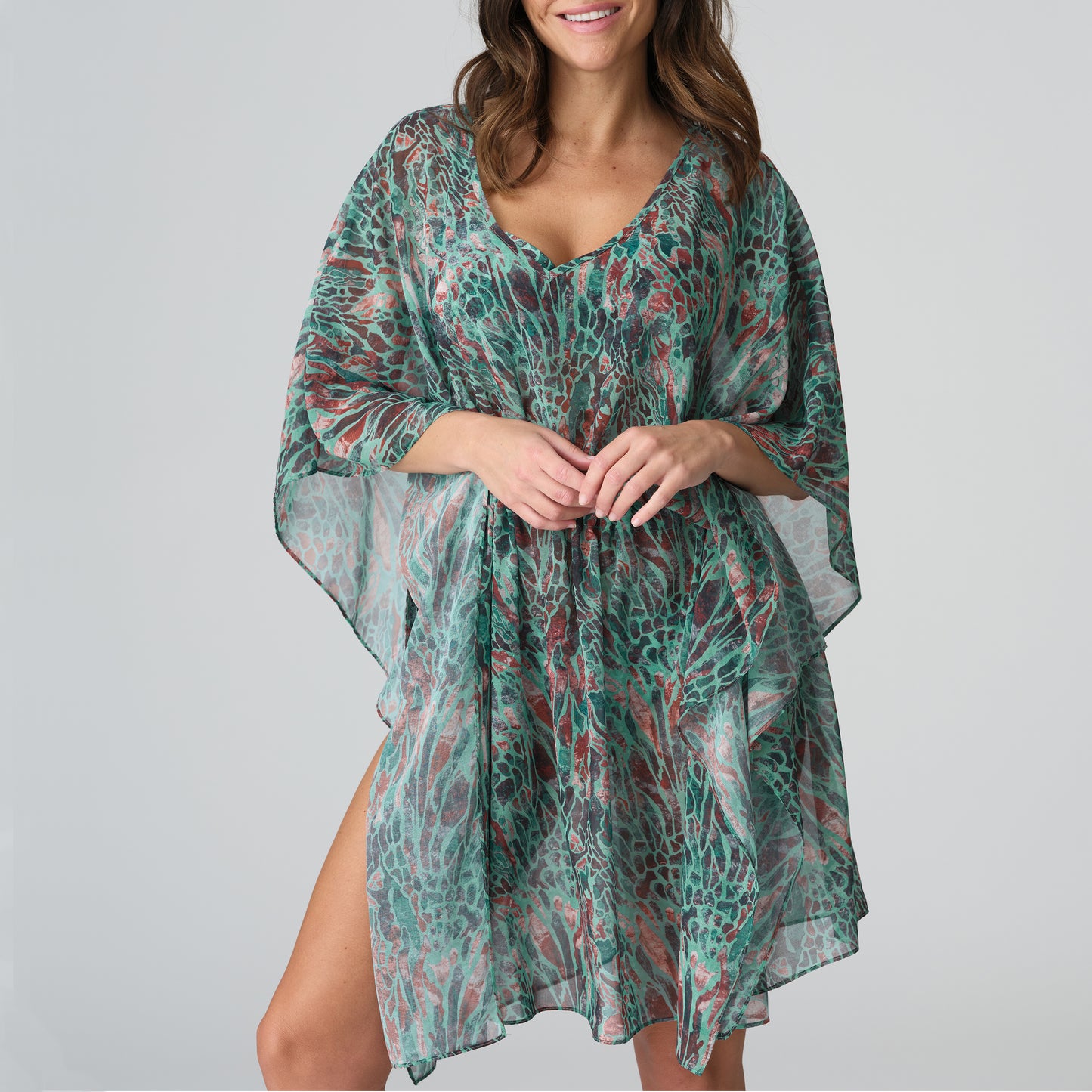 RIYAD Kaftan (Bademode) (Turquoise Seas)