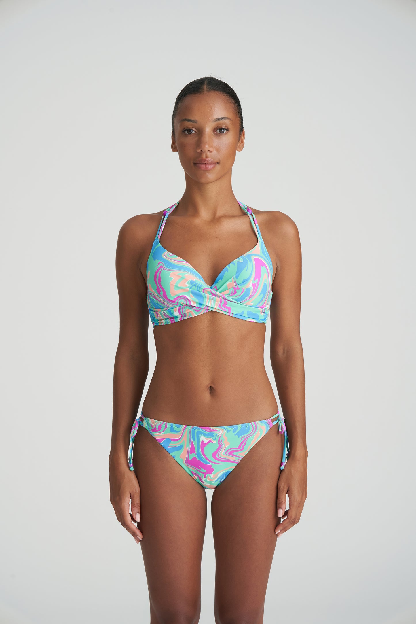 ARUBANI Bikini Hüftslip mit Schnüren (Ocean Swirl)