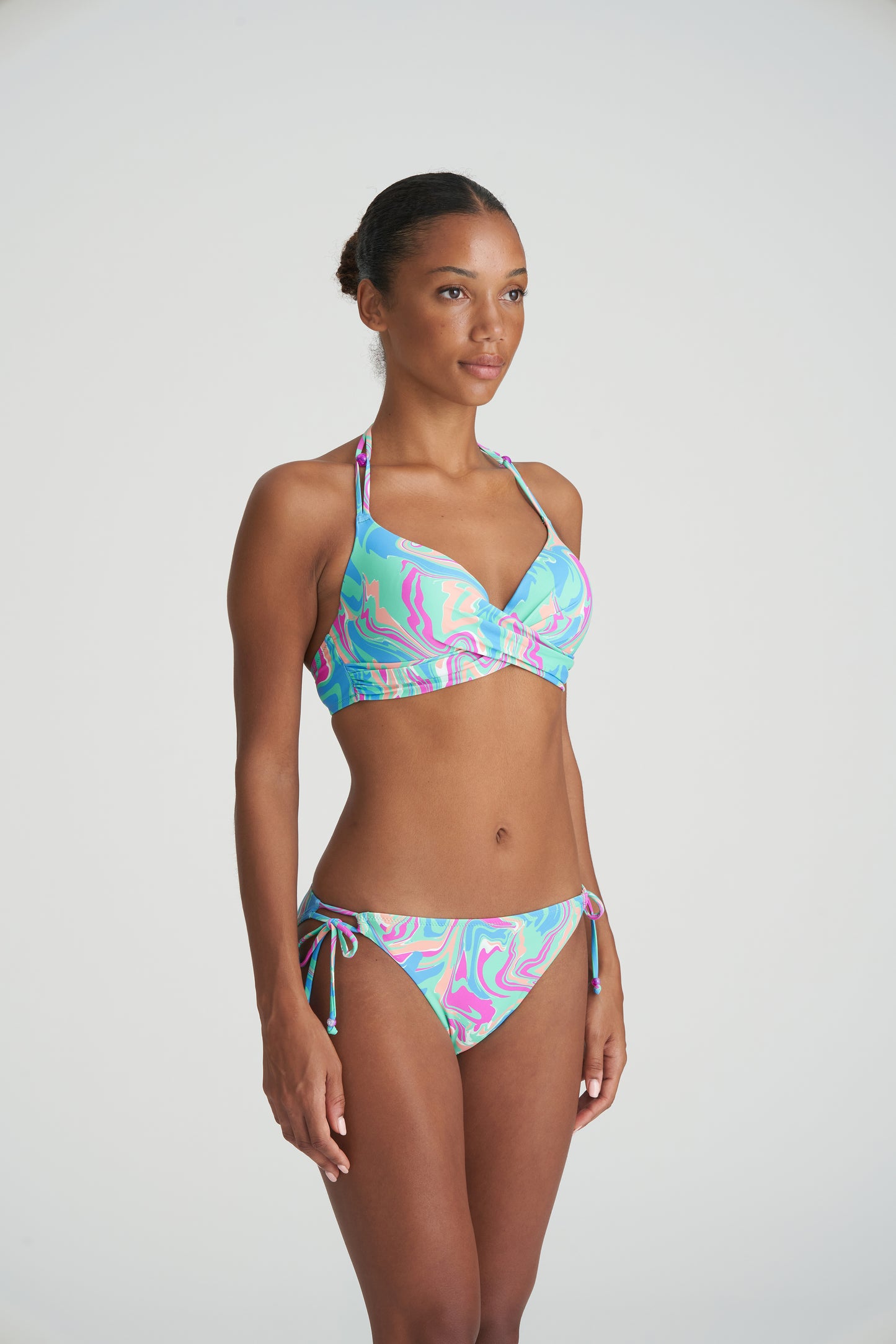 ARUBANI Bikini Hüftslip mit Schnüren (Ocean Swirl)