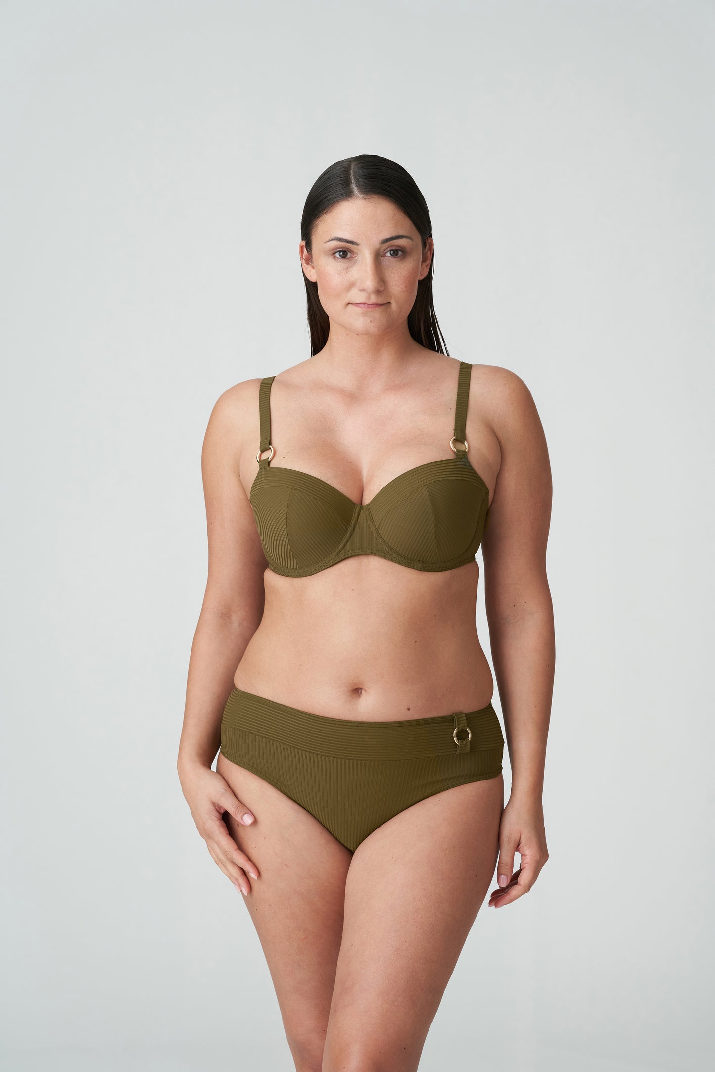 SAHARA Balconette Bikini-Top unterlegt (Olive)