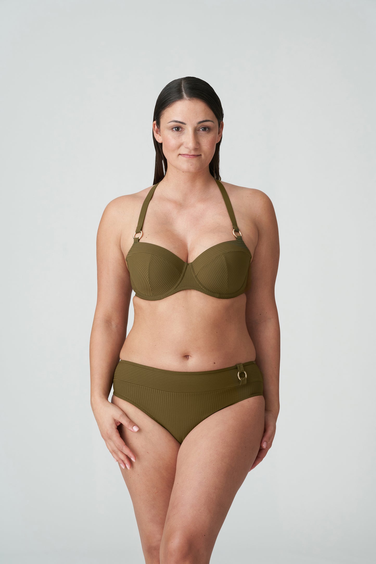 SAHARA Balconette Bikini-Top unterlegt (Olive)