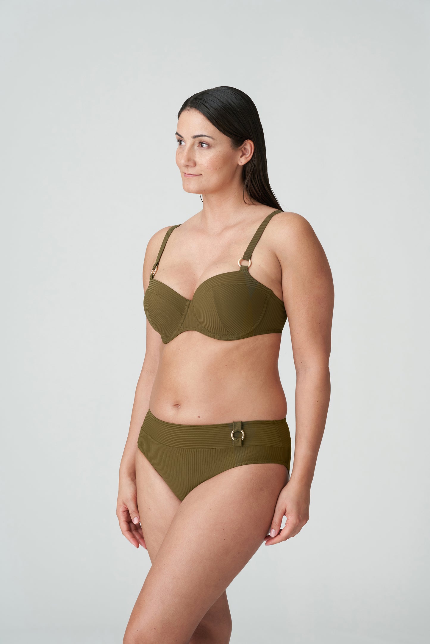 SAHARA Balconette Bikini-Top unterlegt (Olive)