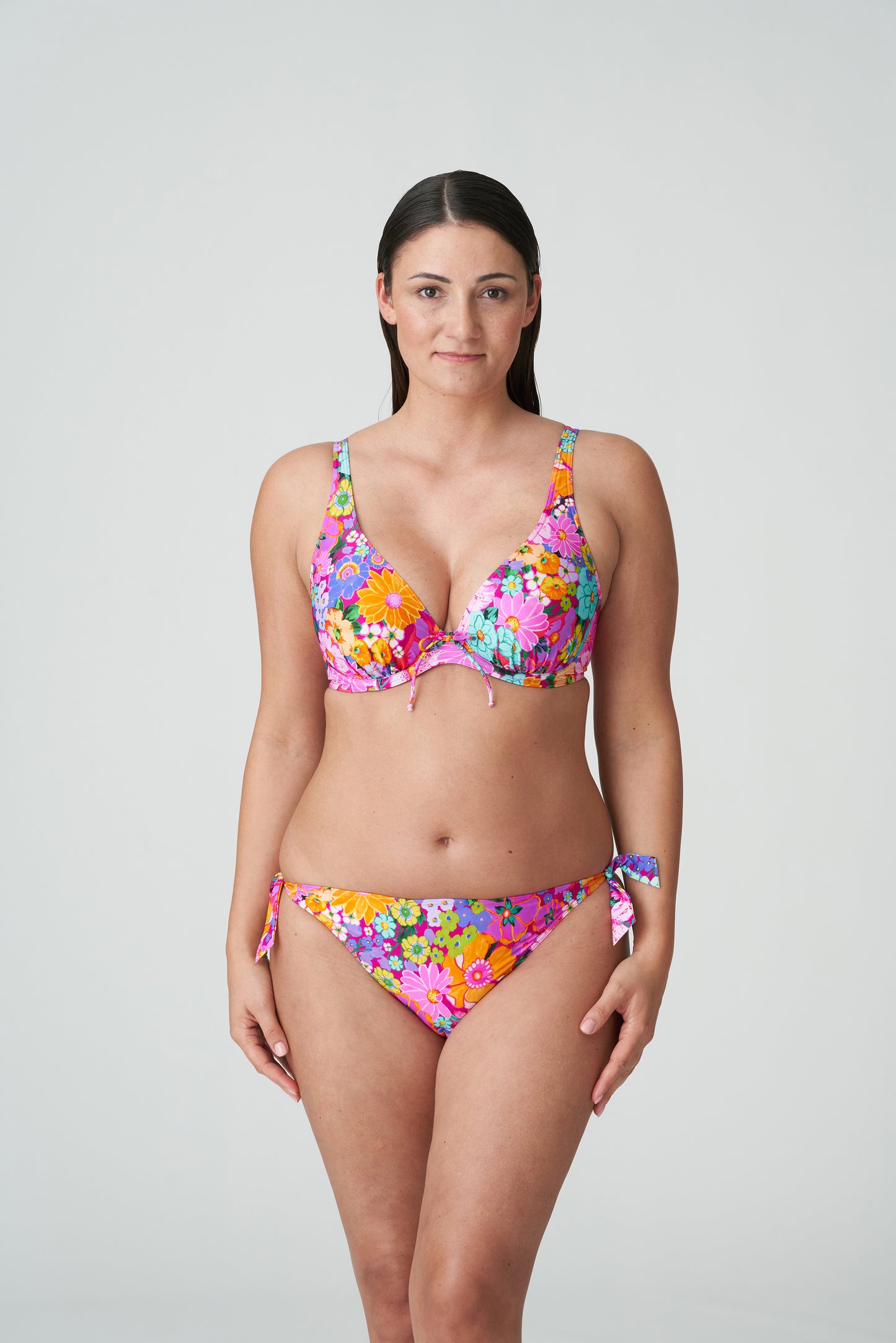 NAJAC Bikini Hüftslip mit Schnüren (Floral Explosion)