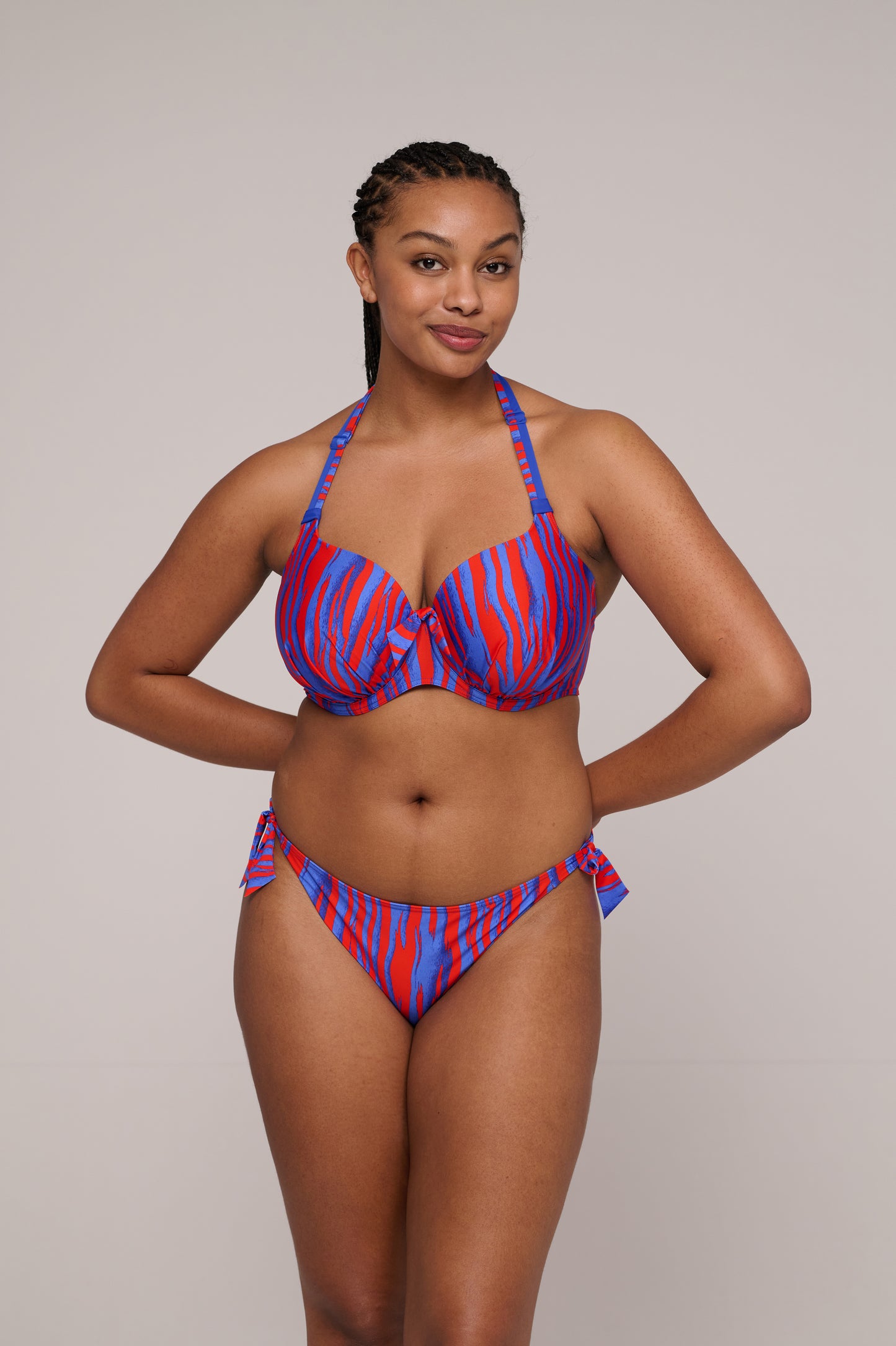 SKUDAI Bikini-Top Herzform (Wild Stripes)