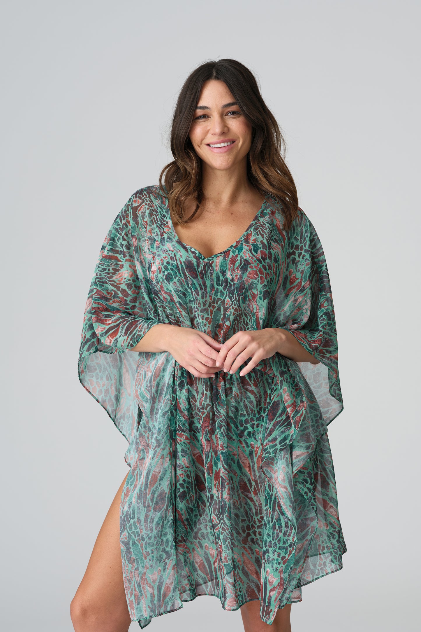 RIYAD Kaftan (Bademode) (Turquoise Seas)